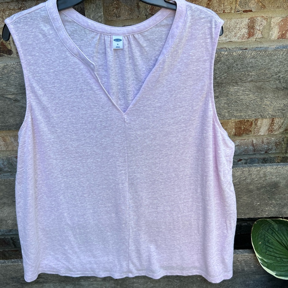 Size XL soft pink top sleeveless old navy